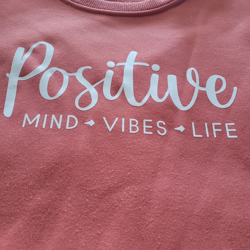 Positive Mind Vibes Life Women's Pink Sweater